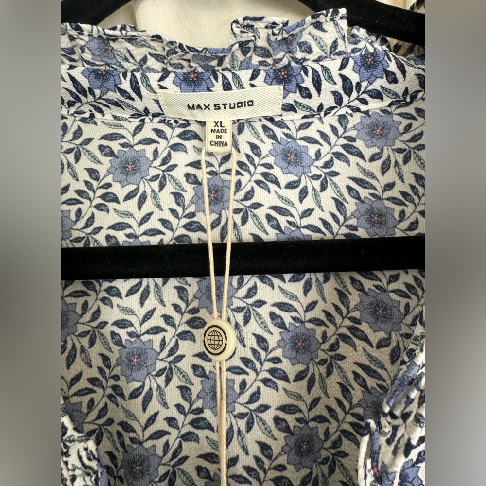 Max Studio Blue Patterned Maxi Dress - Picture 4 of 7